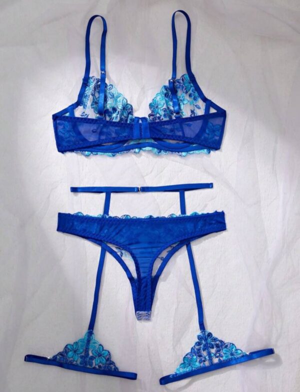 Conjunto em renda com cinta liga - P - Imagem 2