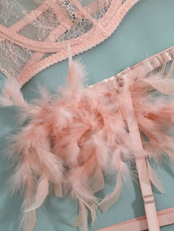 Conjunto em  renda com cinta liga - P - Imagem 3