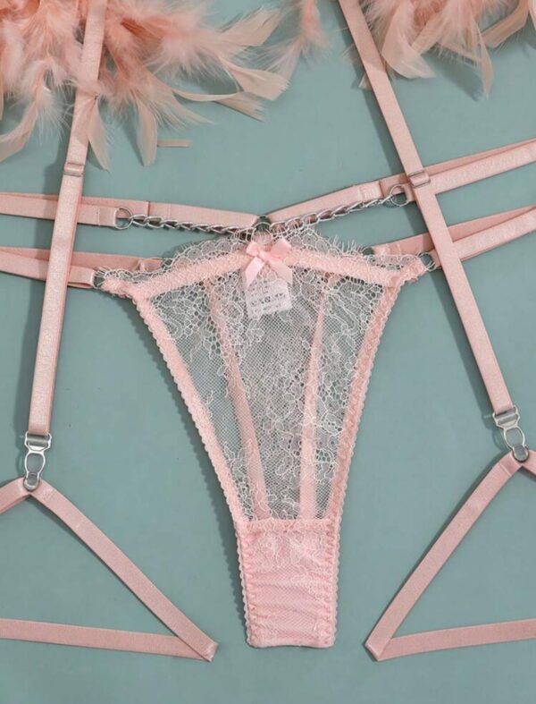 Conjunto em  renda com cinta liga - P - Imagem 2