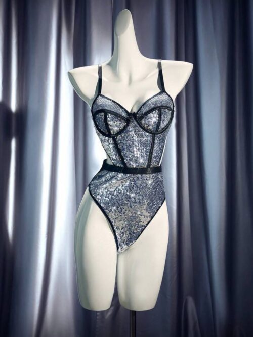 Body em tule e paetê - M