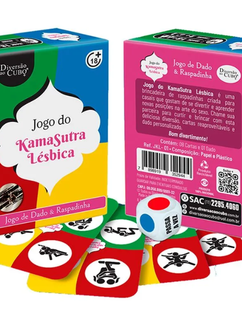 Jogo de Dado e Raspadinha Kama Sutra Lésbica
