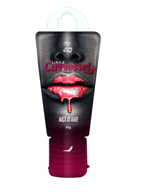 Carrossel Gel Lubrificante Comestível com Efeito Glitter 18g - MAÇÃ DO AMOR